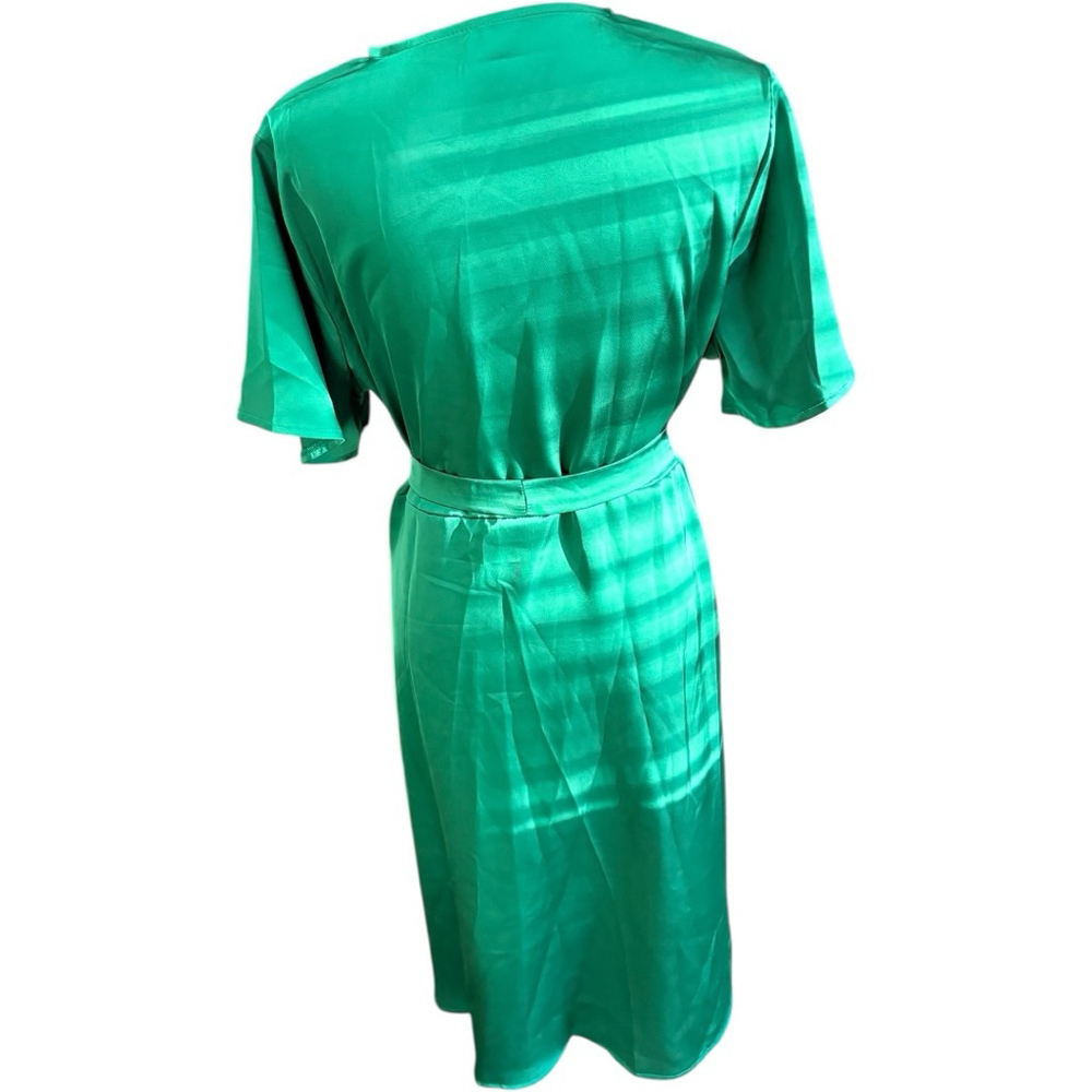 Green Faux Wrap Midi Dress XXL - Picture 6 of 8